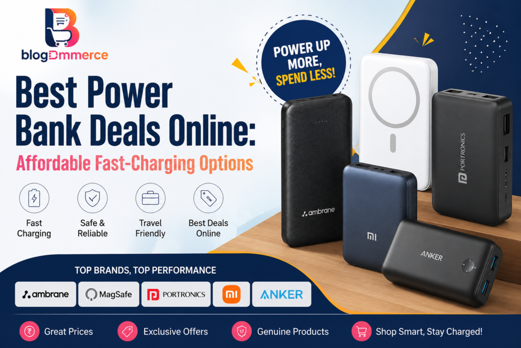 Best power bank deals online with affordable fast-charging options from Ambrane, MagSafe, Portronics, Mi, and Anker.
