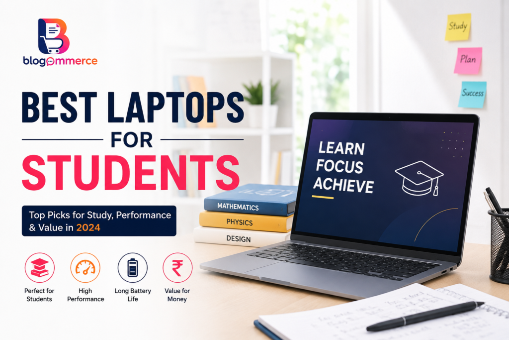 Best Laptops for Students in India featuring top student laptops for study, coding, online classes, gaming, long battery life, and high performance