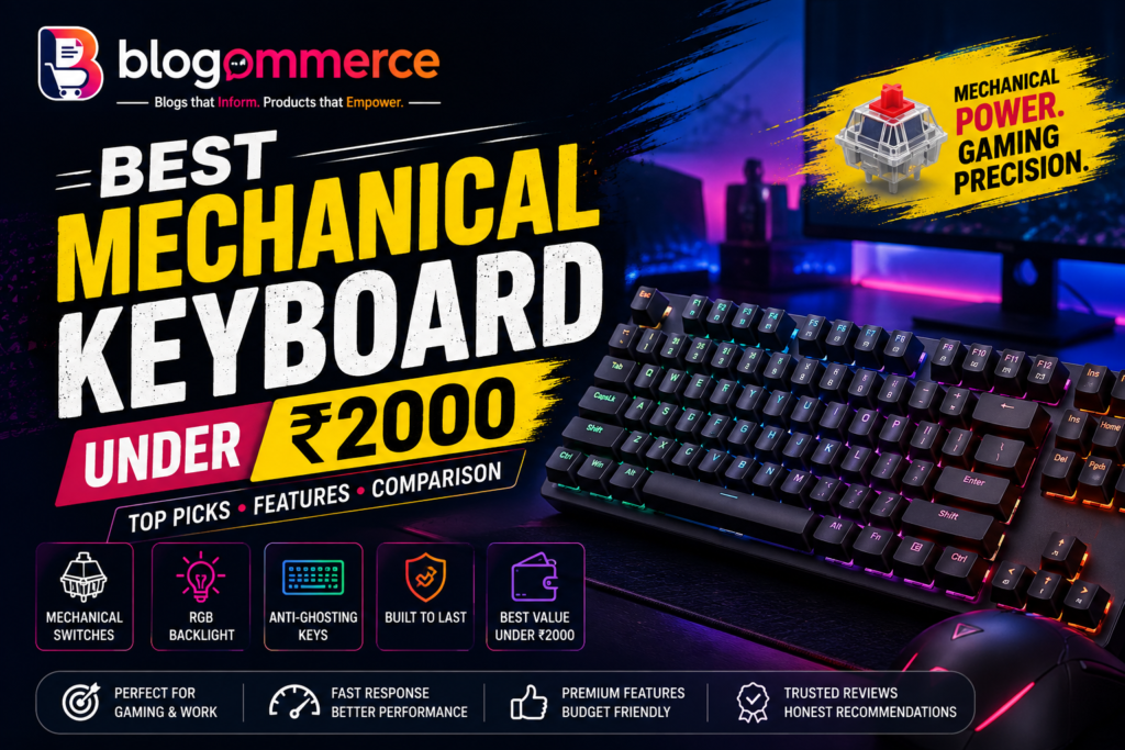 Best Mechanical Keyboard Under ₹2000 in India with RGB gaming keyboards, mechanical switches, and top budget keyboard comparison