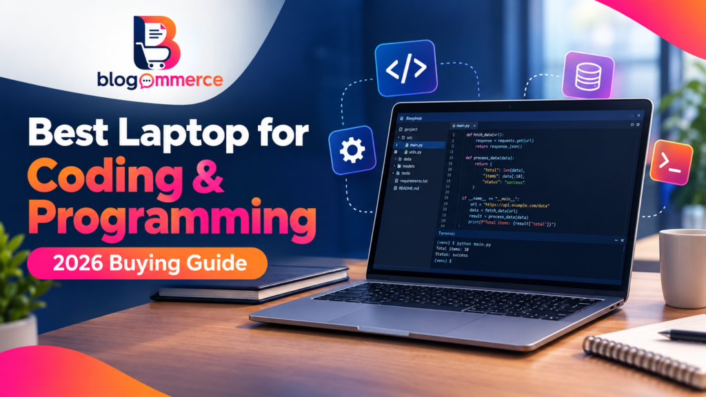 Best laptop for coding and programming with a laptop displaying programming code